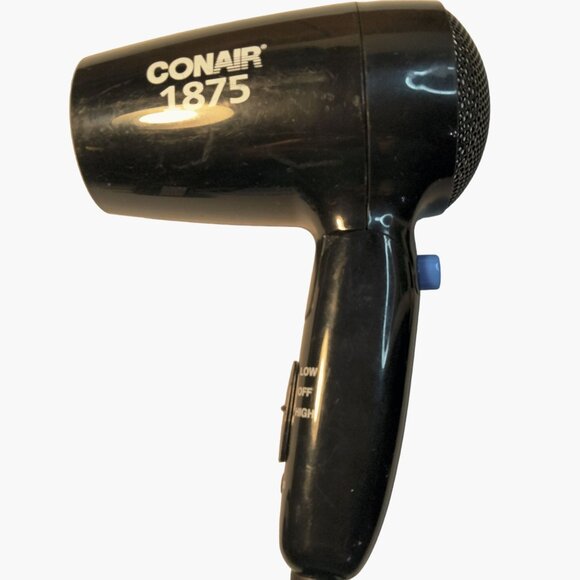 Conair 1875 Hair Dryer adjustable Heat Settings Cool Shot Button folding handle - Picture 1 of 10